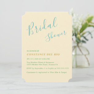 Posh Minimal Bridal Shower Invitation