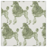Posh Olive Green Poodle Fabric