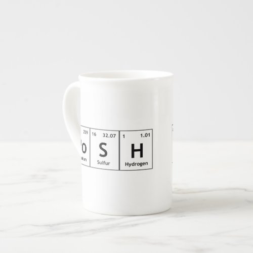 PoSH Periodic Table Elements Word Chemistry Symbol Bone China Mug