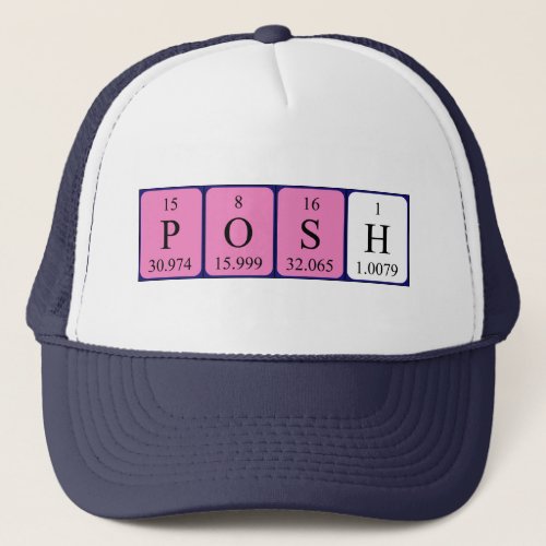 Posh periodic table name hat