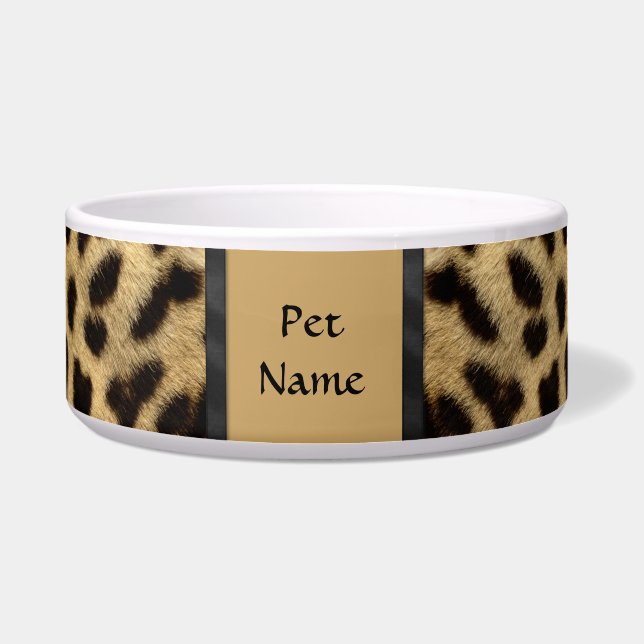 Posh Pet  Cheetah Pattern - Customize Bowl (Front)