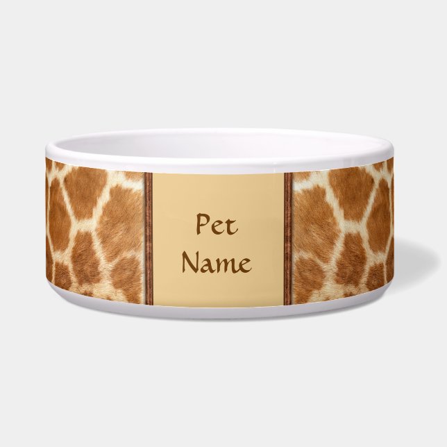 Posh Pet  Giraffe Pattern - Customize Bowl (Front)