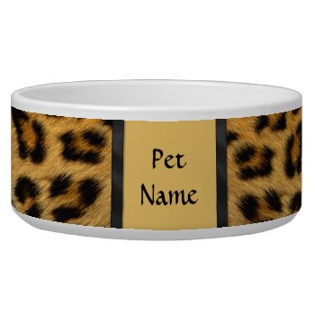 Posh Pet  Leopard Pattern - Customize Bowl by Diva_Pets at Zazzle