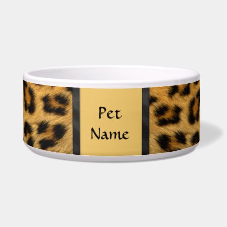 Posh Pet  Leopard Pattern - Customize Bowl