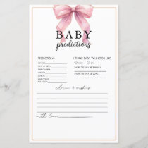 Posh Pink Coquette Bow Baby Predictions Advice