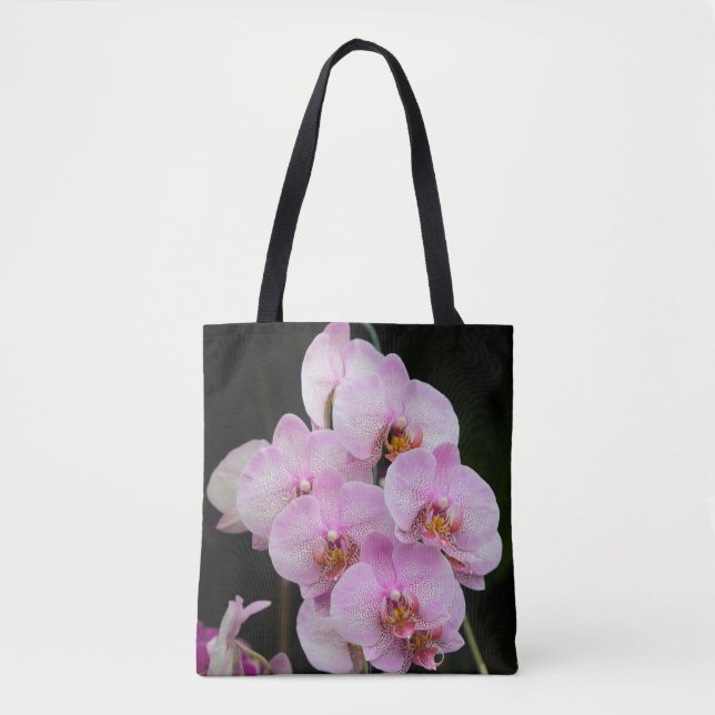 Posh Pink Orchids Tote Bag (Front)