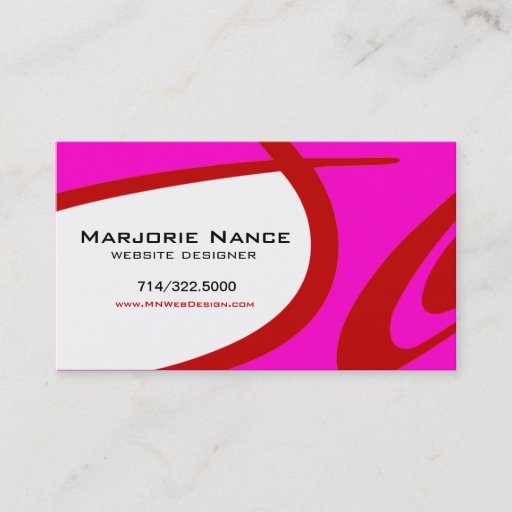 Customizable Posh Popp - Website Designer Business Card Template