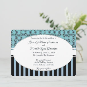 Posh Teal and Blue Wedding Invitation