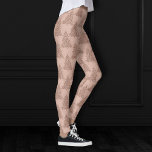Posh Tree Pattern | Glam Rose Gold Blush Christmas Leggings<br><div class="desc">Tis the season for joyful wearable art! Glamorous faux metallic copper and stunning rose gold palette patterned holiday fashion attire. This fun festive design features a whimsical sparkly Christmas trees with a frisky paint splatter enhanced with faux metallic glitter along with a matching low profile solid background. For other colors...</div>