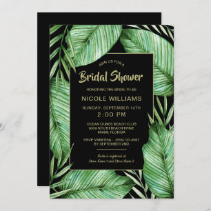 Posh Tropical Vibe Bridal Shower Invitation