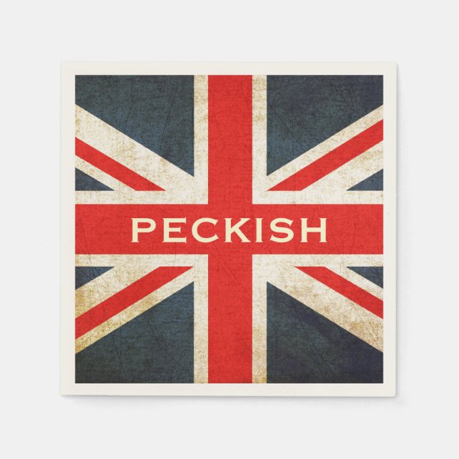 Posh Union Jack Peckish Party Napkins (Front)