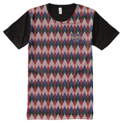 Posh Wealthy Man Red Pink Blue Modern T-Shirt