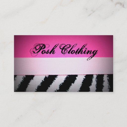 Customizable Posh Zebra Business Cards