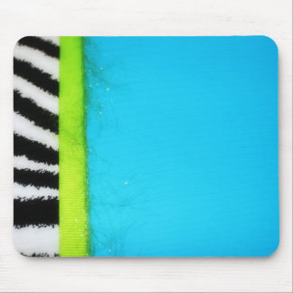 Posh Zebra on Blue Mousepad