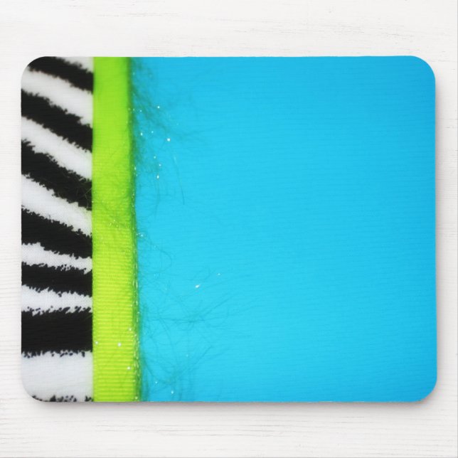 Posh Zebra on Blue Mousepad (Front)