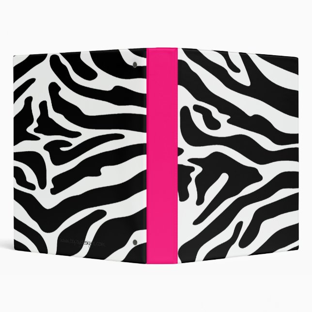 Posh Zebra Print Custom Binder (Background)