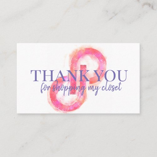 Poshmark thank you closet card galaxy watercolor