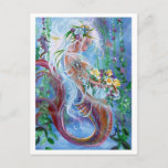 Posies And Pearls, Mermaid Art Postcard at Zazzle