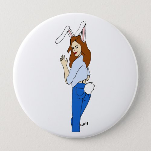 posing bunnygirl button