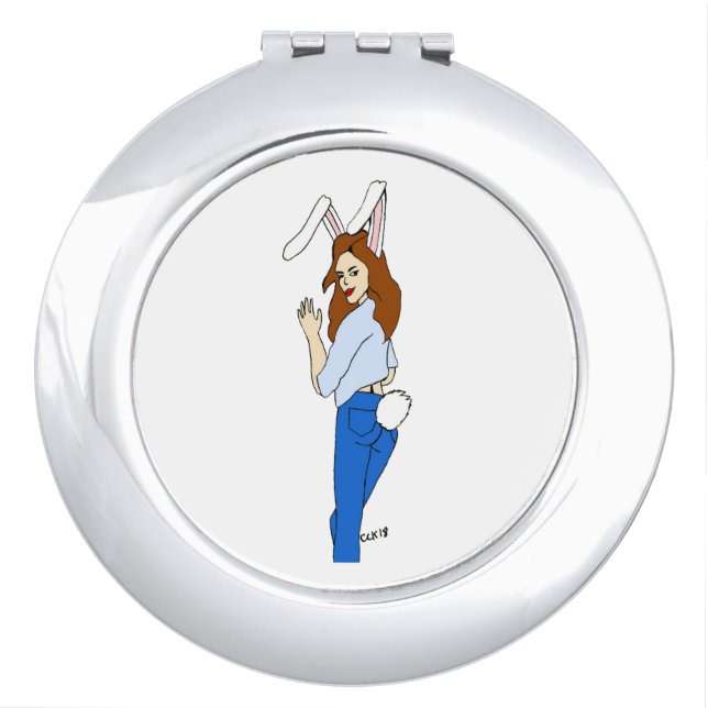 posing bunnygirl compact mirror (Front)