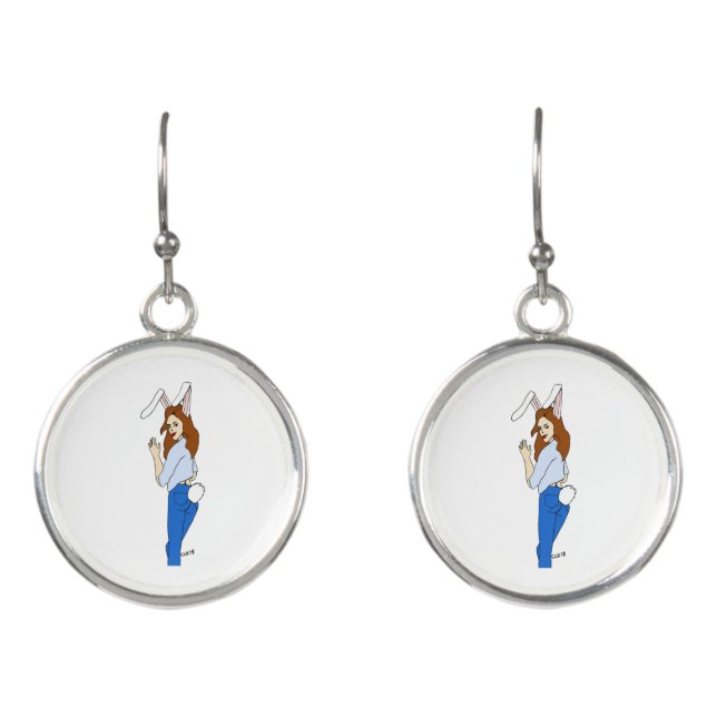 posing bunnygirl earrings (Front)