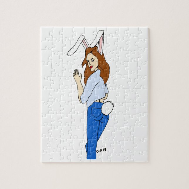posing bunnygirl jigsaw puzzle (Vertical)