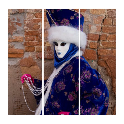 Posing In Carnival Costume Venice Triptych