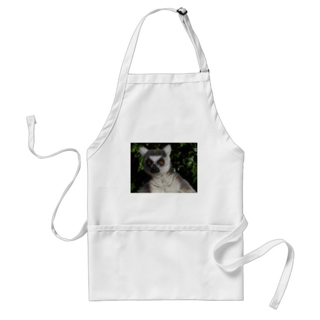Posing Lemur Adult Apron (Front)