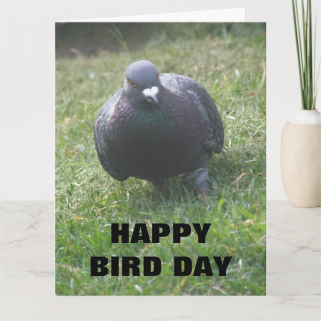 Posing Pigeon Custom Giant Birthday Card (Front)
