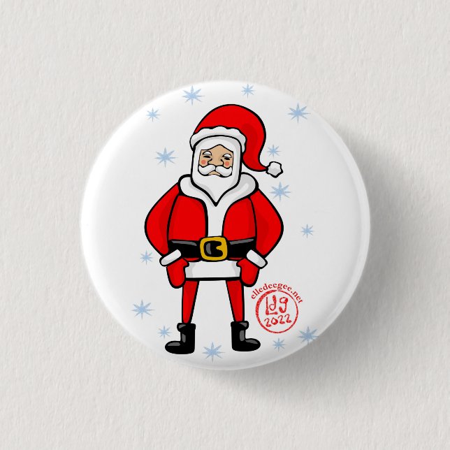 Posing Santa Button (Front)