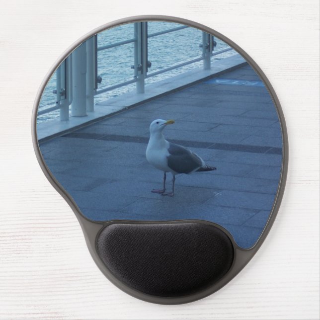Posing Seagull Gel Mousepad (Front)