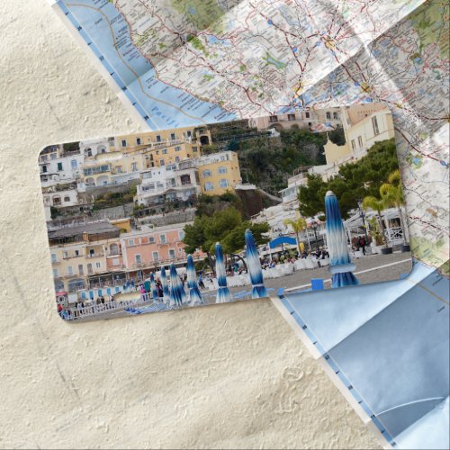 Positano Beach Umbrellas Dream 1 travel wall  License Plate