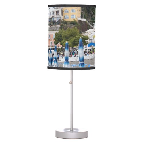 Positano Beach Umbrellas Dream 1 travel wall  Table Lamp