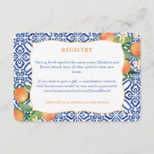 Positano Citrus Registry, Information, Details Enclosure Card