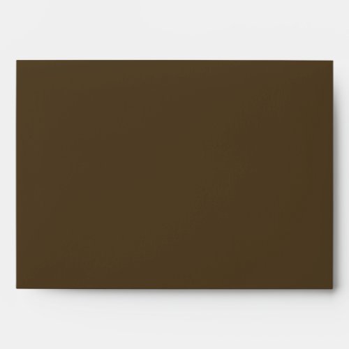 Positano Deep Brown Ivory Wedding Return Address Envelope