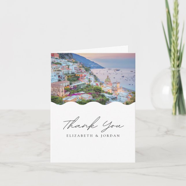 Positano Italy Blank Thank You Card (Front)
