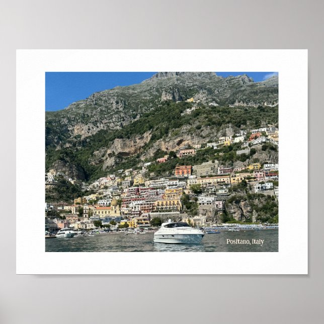 Positano, Italy Design Poster (Front)