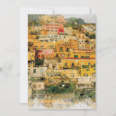 Positano Italy summer wedding save the date card (Back)
