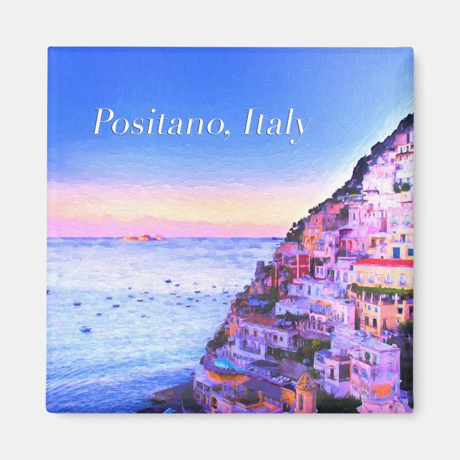 Positano, Italy Sunset Magnet (Front)