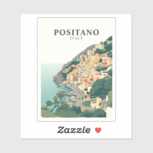 Positano, Italy Town Vintage  Sticker
