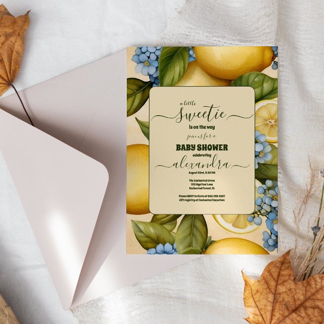 Positano Lemons  Baby Shower Party Invitation (Creator Uploaded)