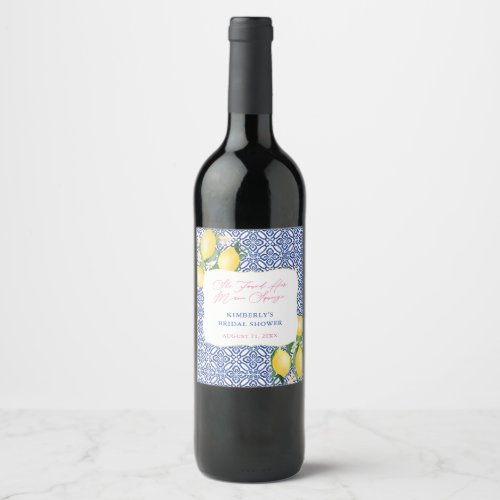 Positano Main Squeeze Sit_Down Bridal Shower Lunch Wine Label