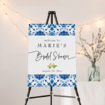 Positano Mediterranean Italy Tiles Lemon Welcome Foam Board<br><div class="desc">Watercolor Positano Mediterranean Italy Tiles Lemon Main Squeeze Bridal Shower Invitation 
Message me for any needed adjustments</div>