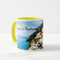 Modern Espresso Cup POSITANO. Italy Handmade Porcelain, Ideal as