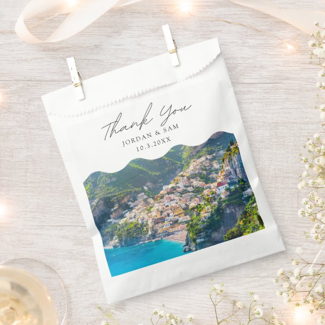 Positano Photo Amalfi Coast Wedding  Favor Bag (Clipped)
