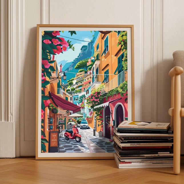 Positano Print Amalfi Print Positano Illustration  (Creator Uploaded)
