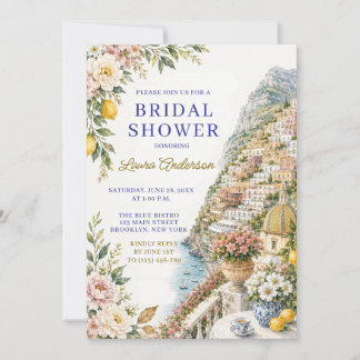 Positano That's Amore Italian Bridal Shower Invitation