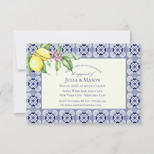 Positano Tile CollEngagement Party Invitation