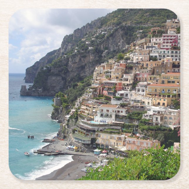 Positano village at the Amalfi coast coaster (Front)