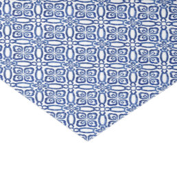Positano Vintage Mediterranean Blue White Tiles Tissue Paper